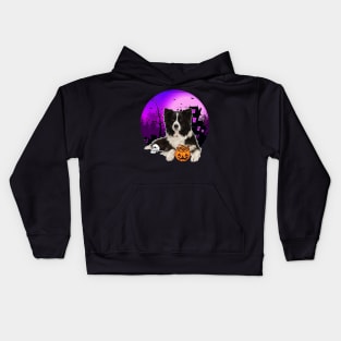 Happy Halloween Border Collie Dogs Halloween Gift Kids Hoodie